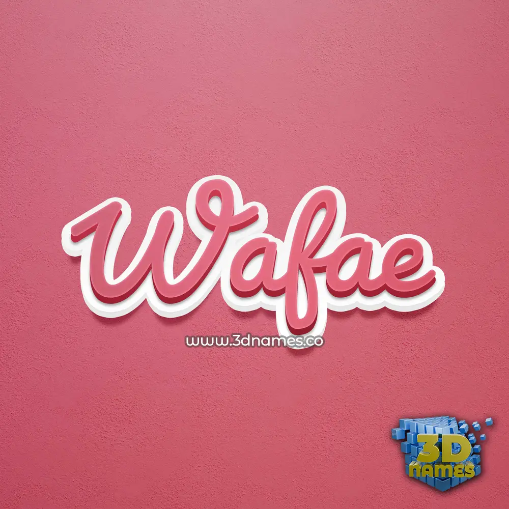 wafae in Red Scribble style - 3D name wallpaper wafae in Red Scribble style - 3D name wallpaper