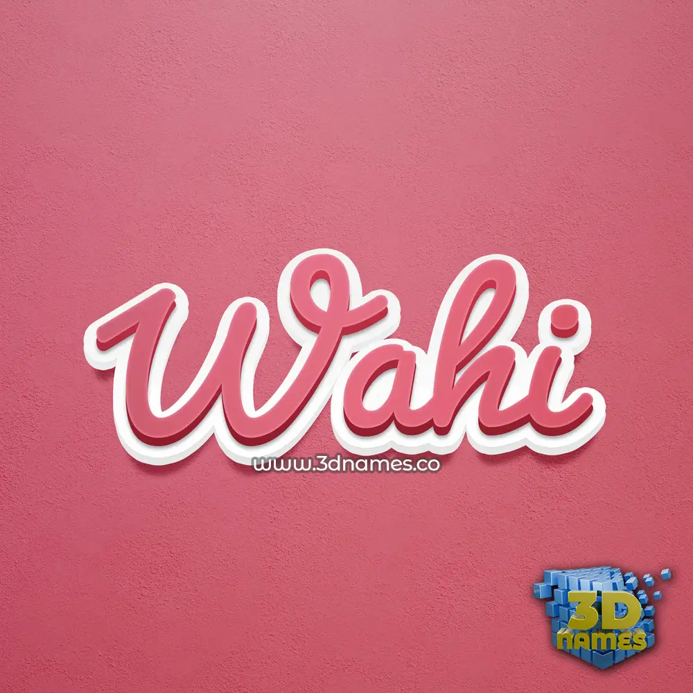 wahi in Red Scribble style - 3D name wallpaper wahi in Red Scribble style - 3D name wallpaper