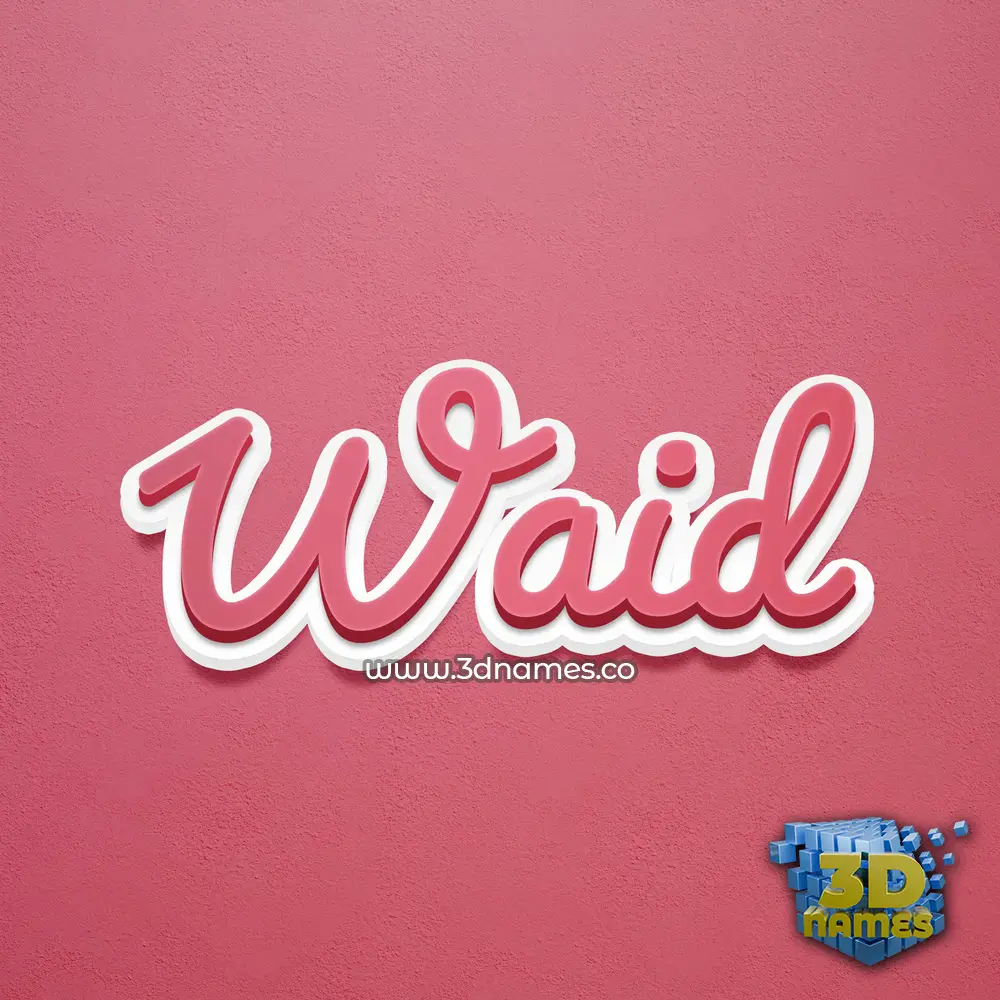 waid in Red Scribble style - 3D name wallpaper waid in Red Scribble style - 3D name wallpaper