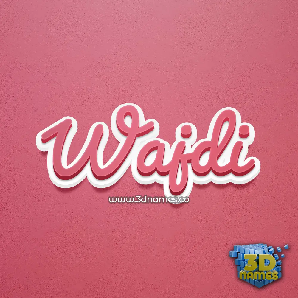 wajdi in Red Scribble style - 3D name wallpaper wajdi in Red Scribble style - 3D name wallpaper