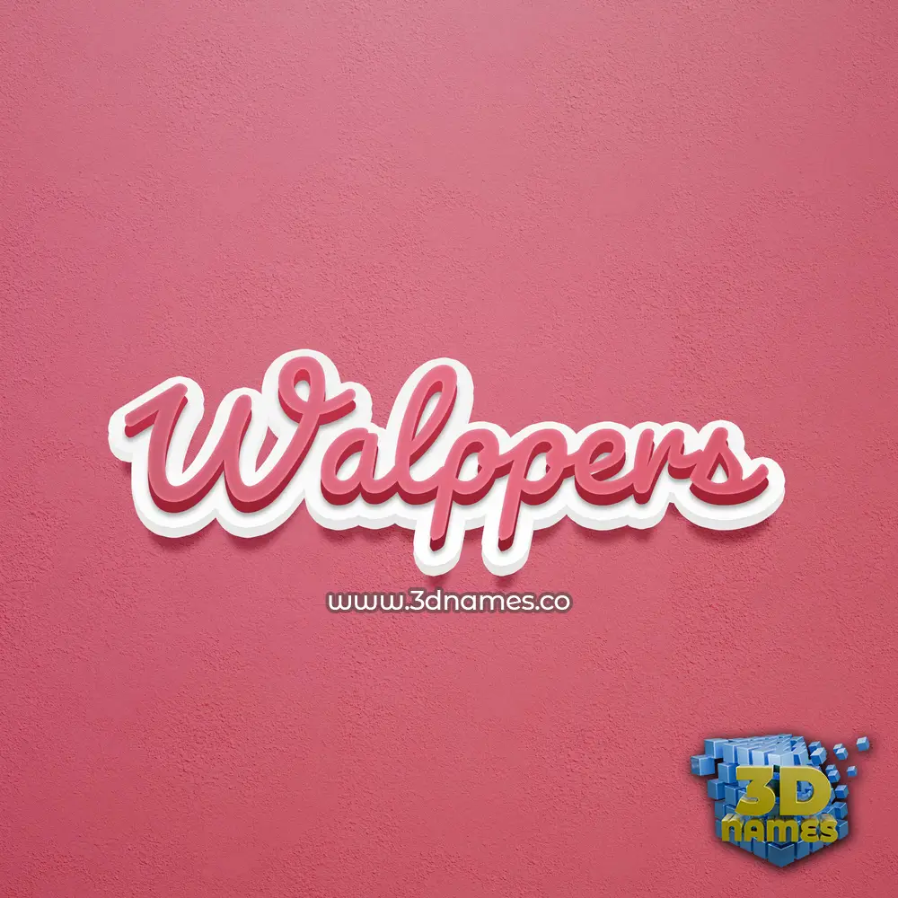 walppers in Red Scribble style - 3D name wallpaper