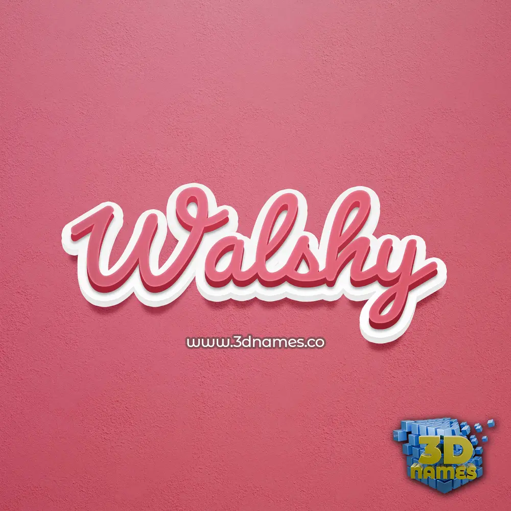 walshy in Red Scribble style - 3D name wallpaper walshy in Red Scribble style - 3D name wallpaper