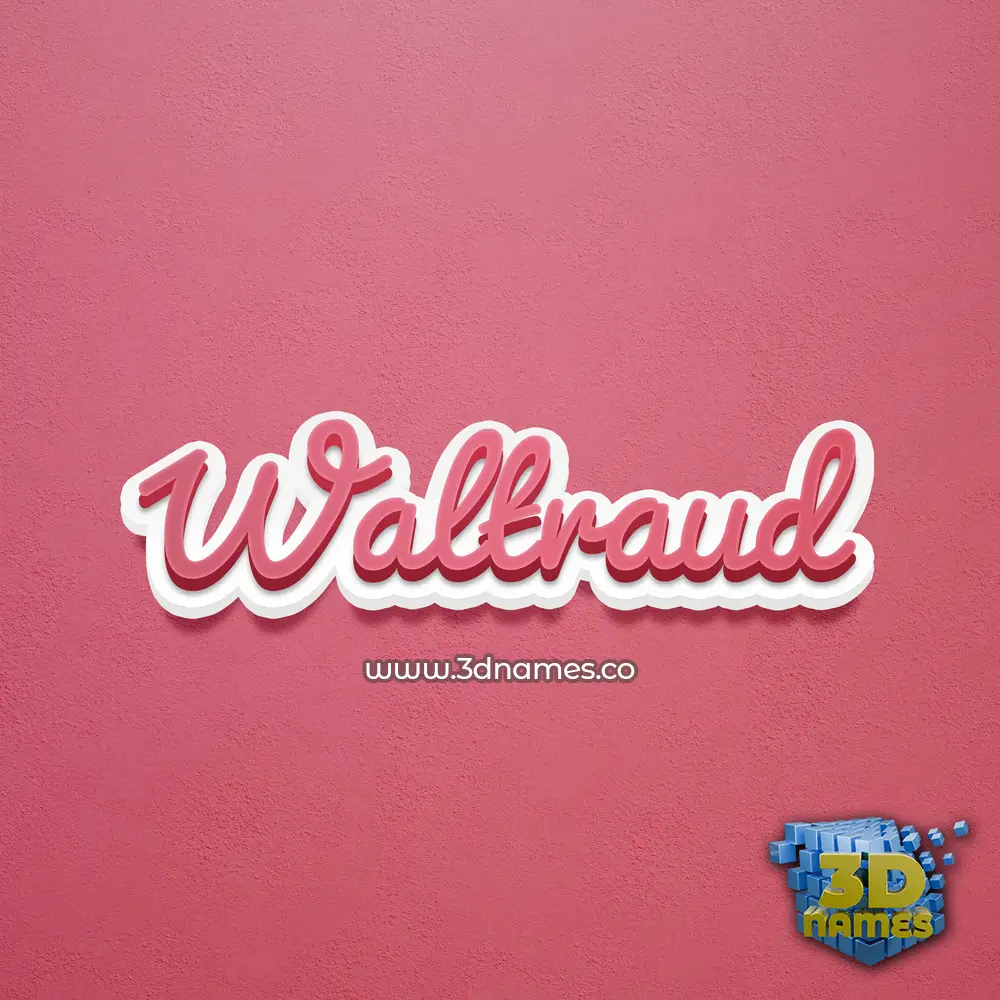 waltraud in Red Scribble style - 3D name wallpaper