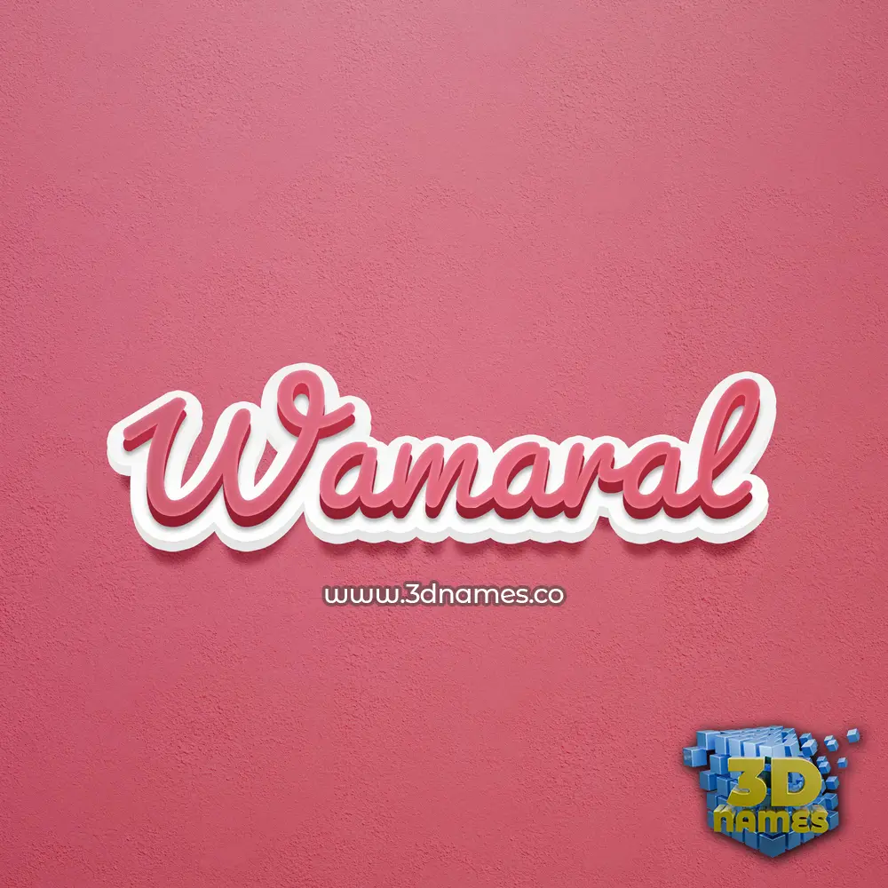 wamaral in Red Scribble style - 3D name wallpaper