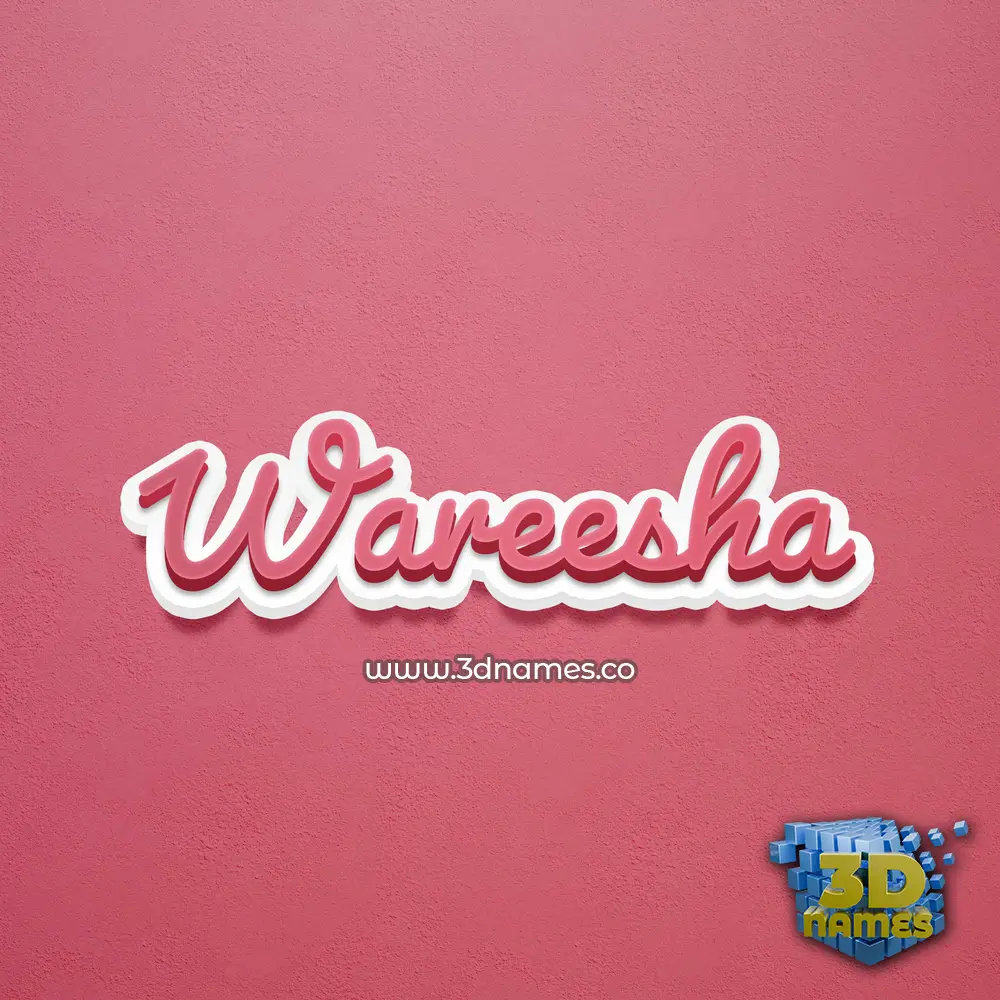wareesha in Red Scribble style - 3D name wallpaper wareesha in Red Scribble style - 3D name wallpaper
