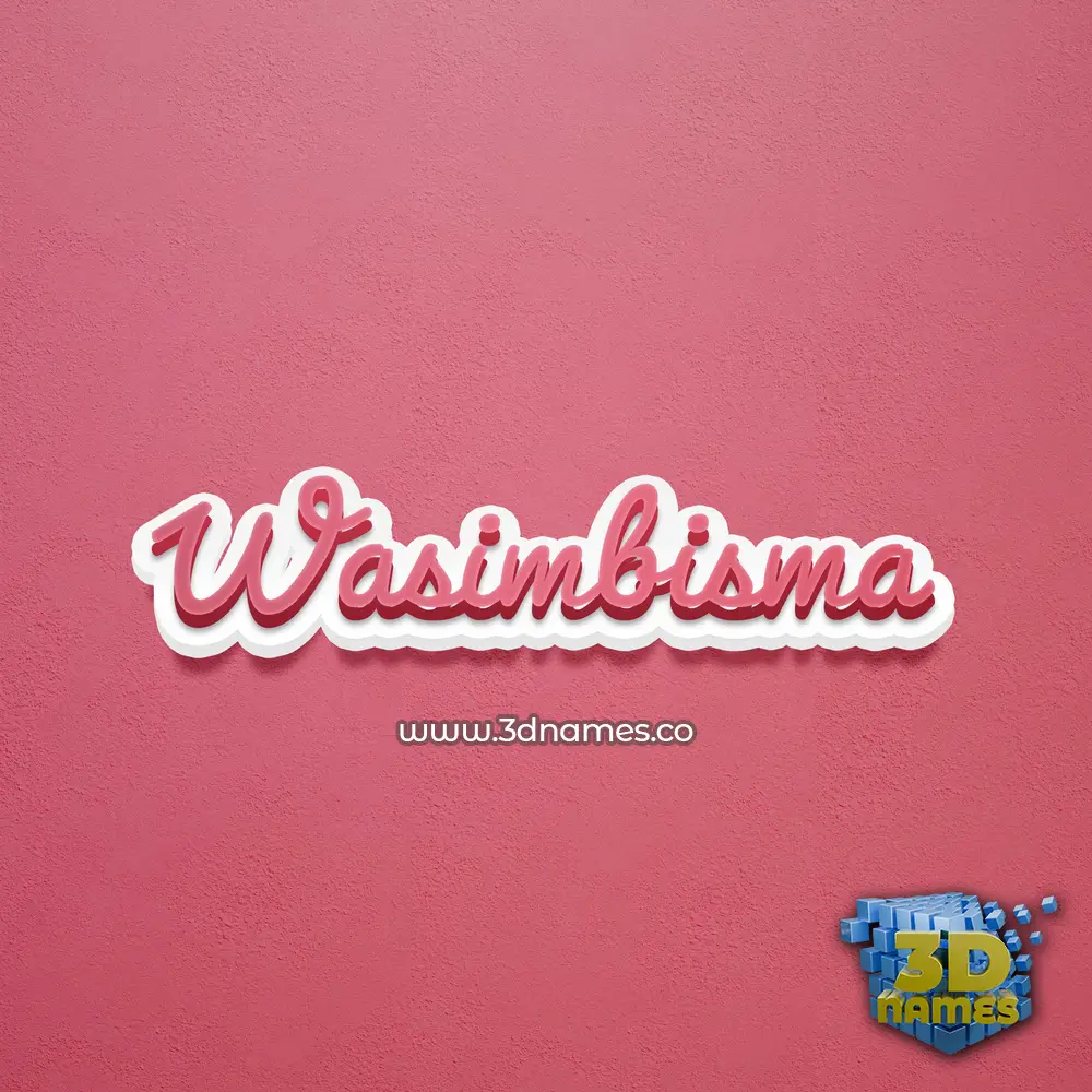 wasimbisma in Red Scribble style - 3D name wallpaper