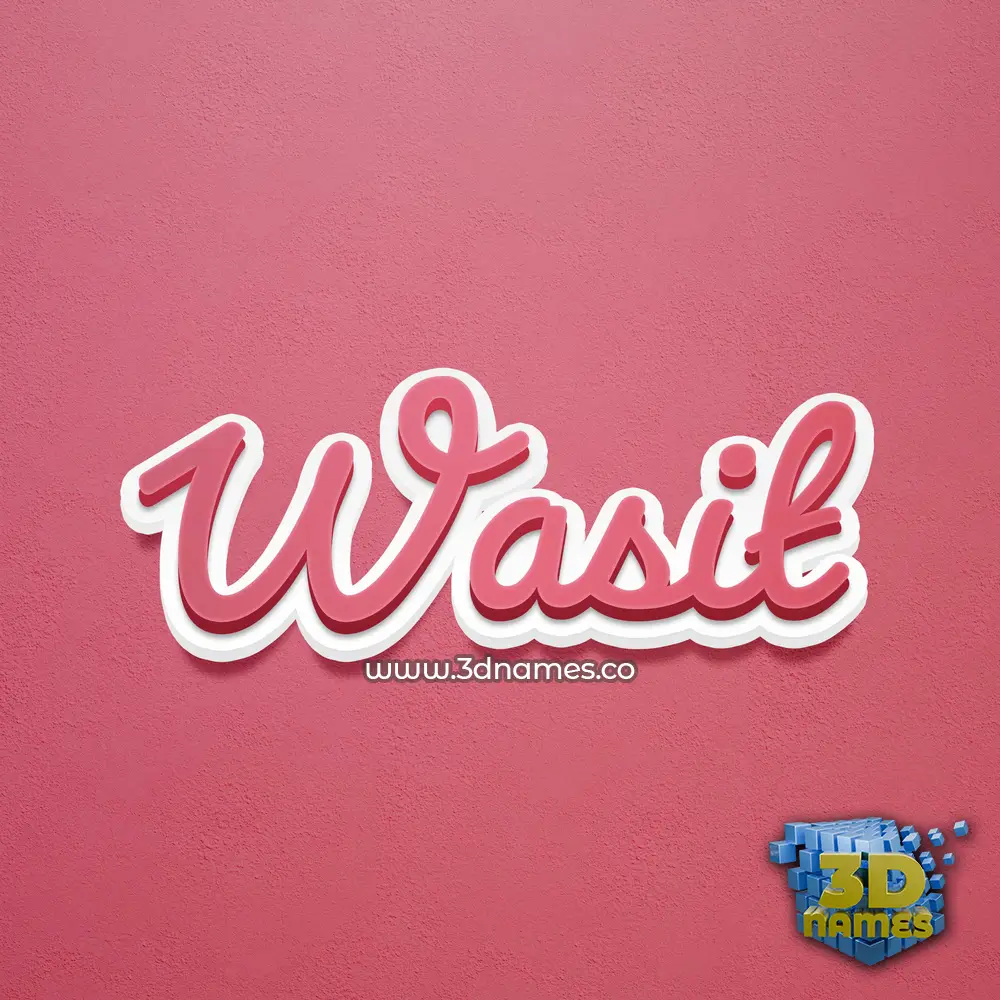 wasit in Red Scribble style - 3D name wallpaper wasit in Red Scribble style - 3D name wallpaper