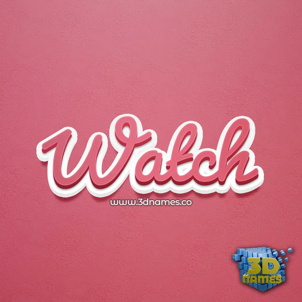 watch in Red Scribble style - 3D name wallpaper watch in Red Scribble style - 3D name wallpaper