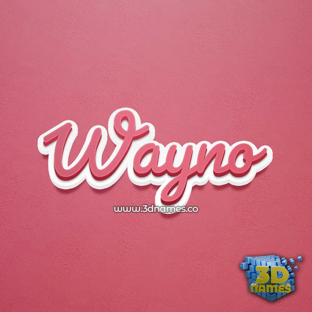 wayno in Red Scribble style - 3D name wallpaper wayno in Red Scribble style - 3D name wallpaper