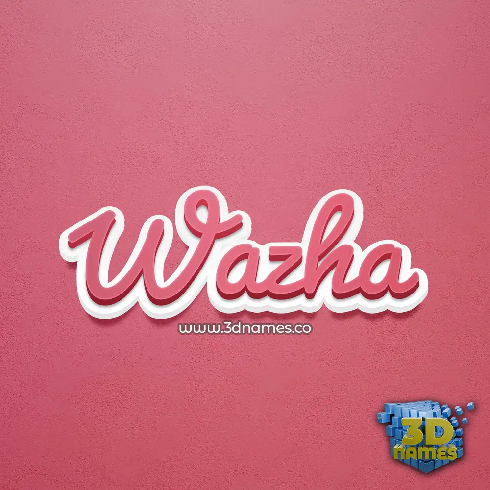 wazha in Red Scribble style - 3D name wallpaper wazha in Red Scribble style - 3D name wallpaper