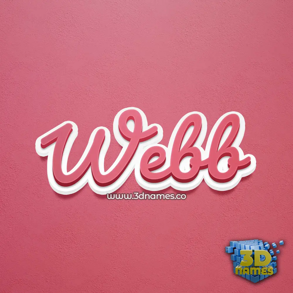 webb in Red Scribble style - 3D name wallpaper webb in Red Scribble style - 3D name wallpaper
