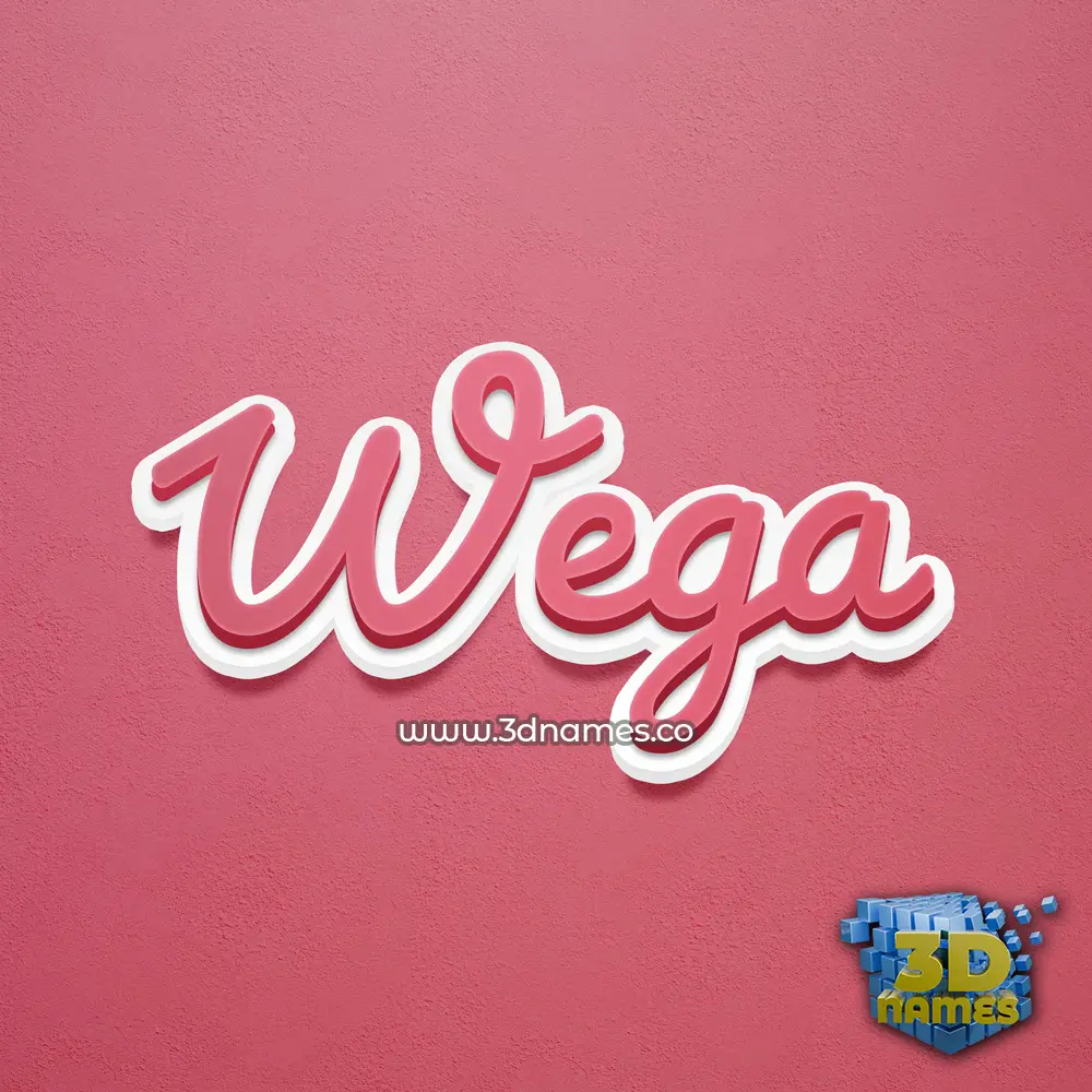 wega in Red Scribble style - 3D name wallpaper wega in Red Scribble style - 3D name wallpaper