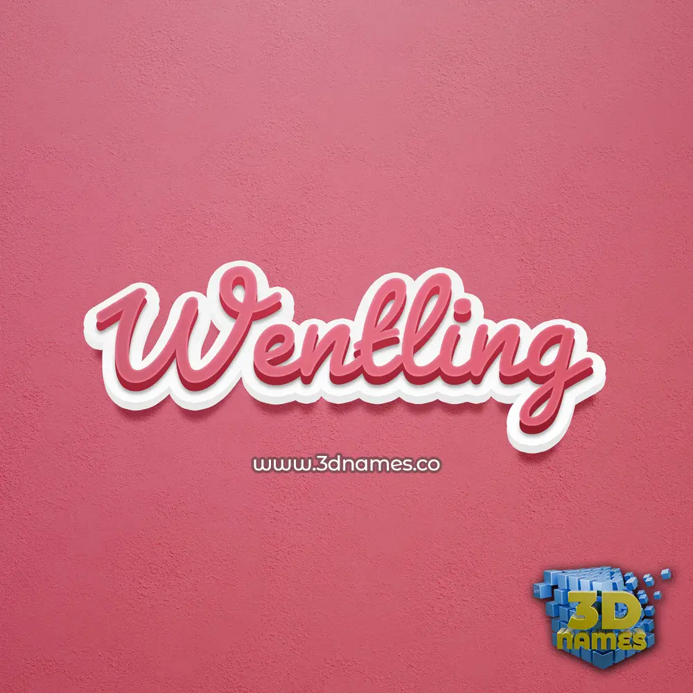 wentling in Red Scribble style - 3D name wallpaper