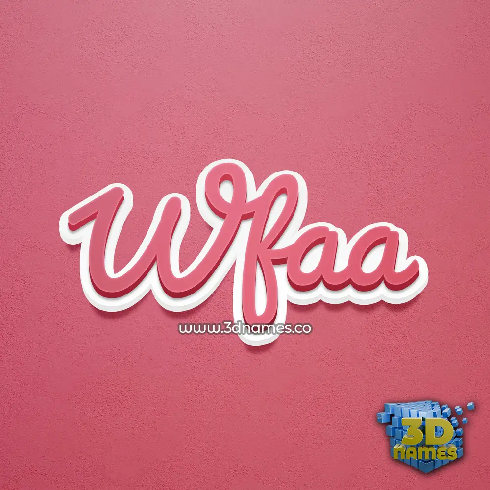 wfaa in Red Scribble style - 3D name wallpaper