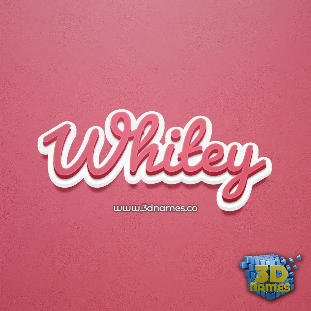 whitey in Red Scribble style - 3D name wallpaper