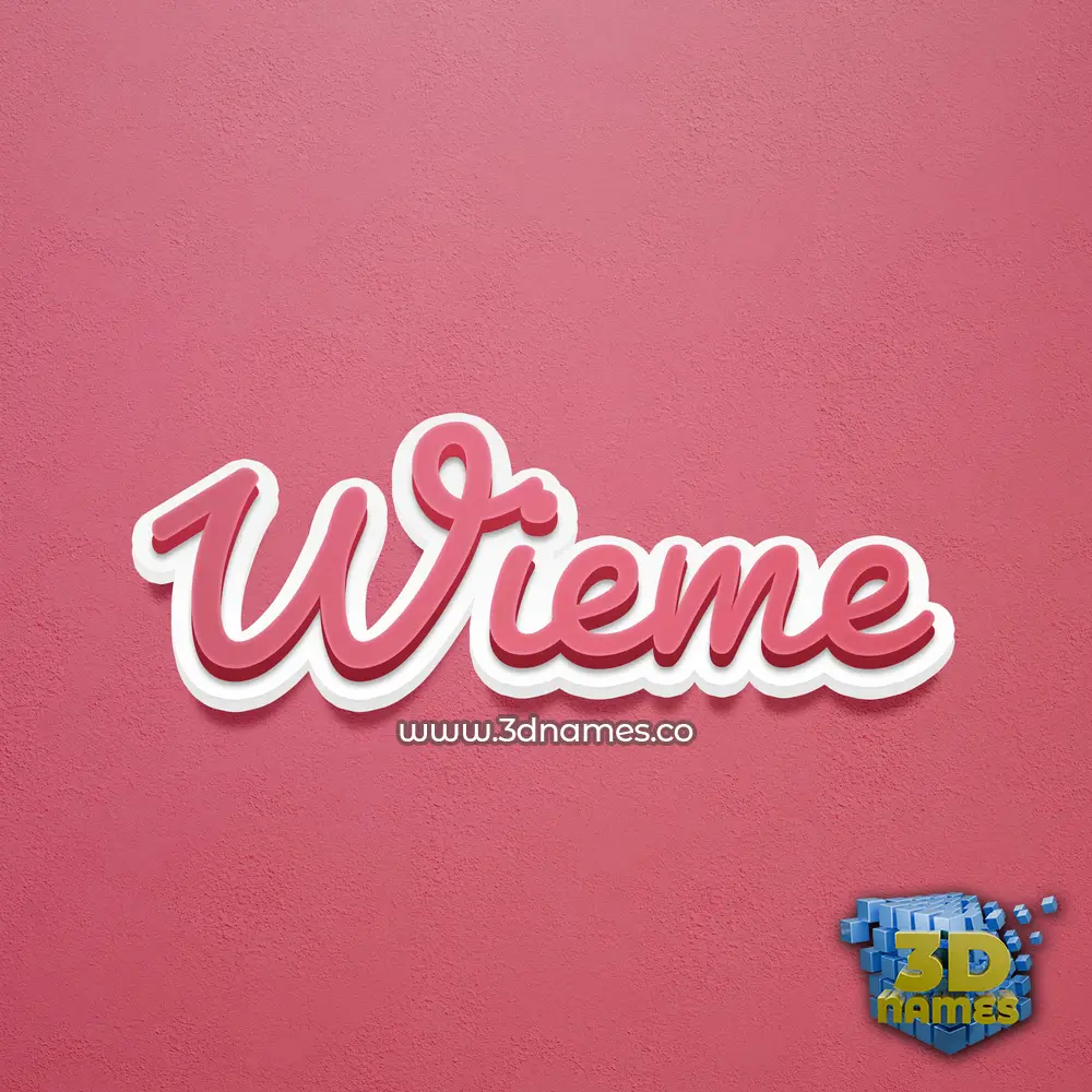 wieme in Red Scribble style - 3D name wallpaper