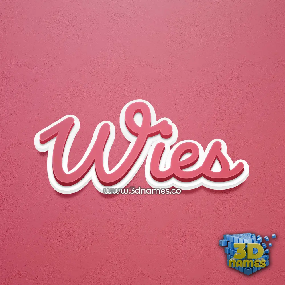 wies in Red Scribble style - 3D name wallpaper wies in Red Scribble style - 3D name wallpaper