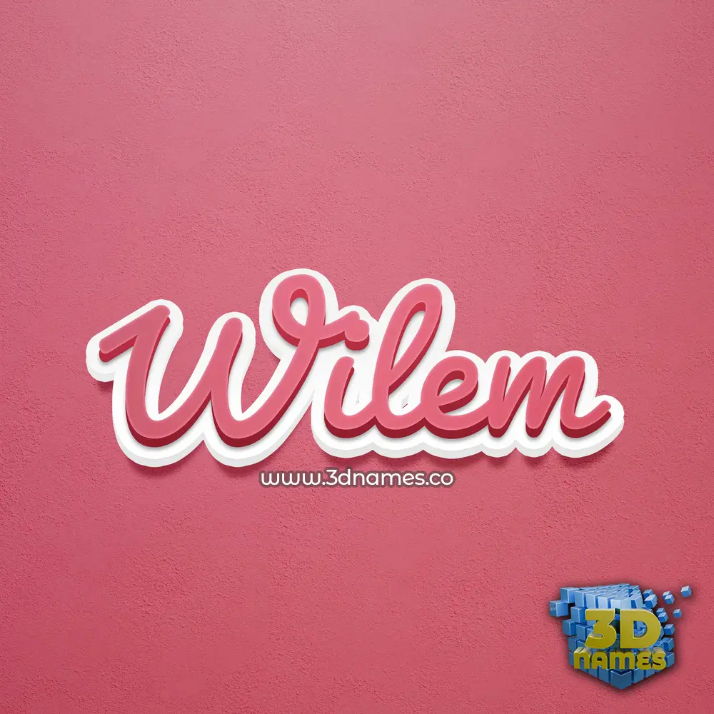 wilem in Red Scribble style - 3D name wallpaper wilem in Red Scribble style - 3D name wallpaper
