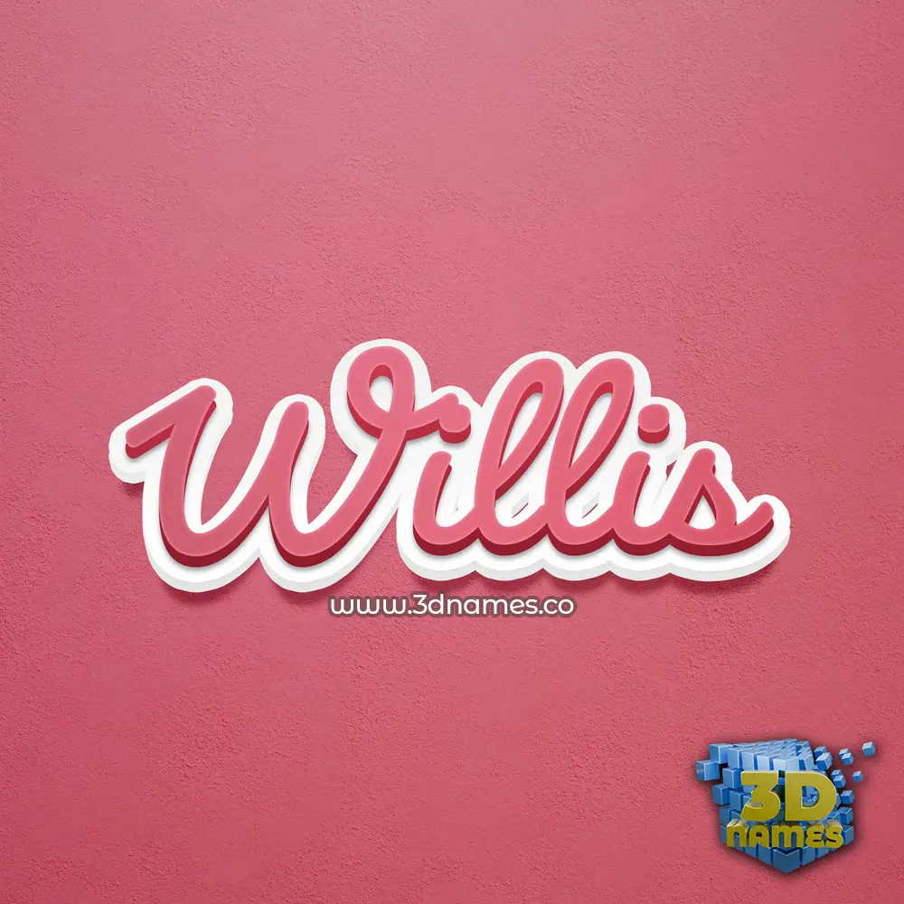 willis in Red Scribble style - 3D name wallpaper willis in Red Scribble style - 3D name wallpaper