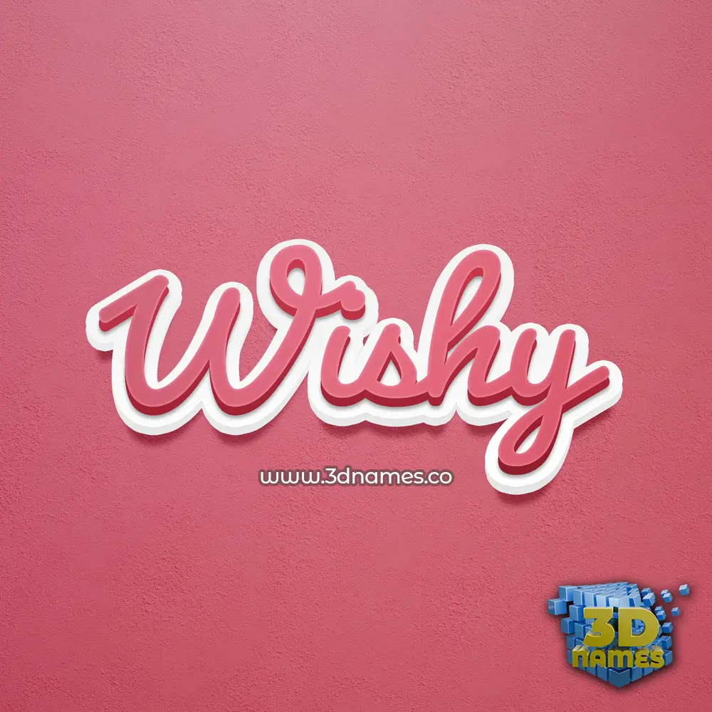 wishy in Red Scribble style - 3D name wallpaper wishy in Red Scribble style - 3D name wallpaper