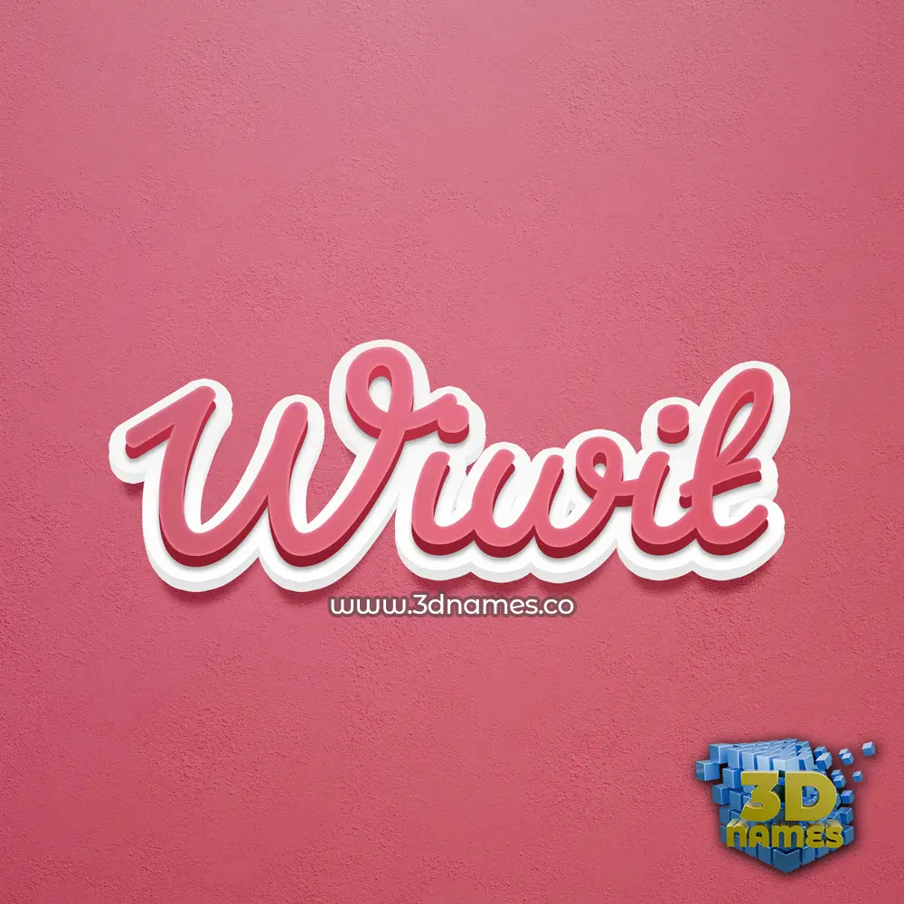 wiwit in Red Scribble style - 3D name wallpaper wiwit in Red Scribble style - 3D name wallpaper