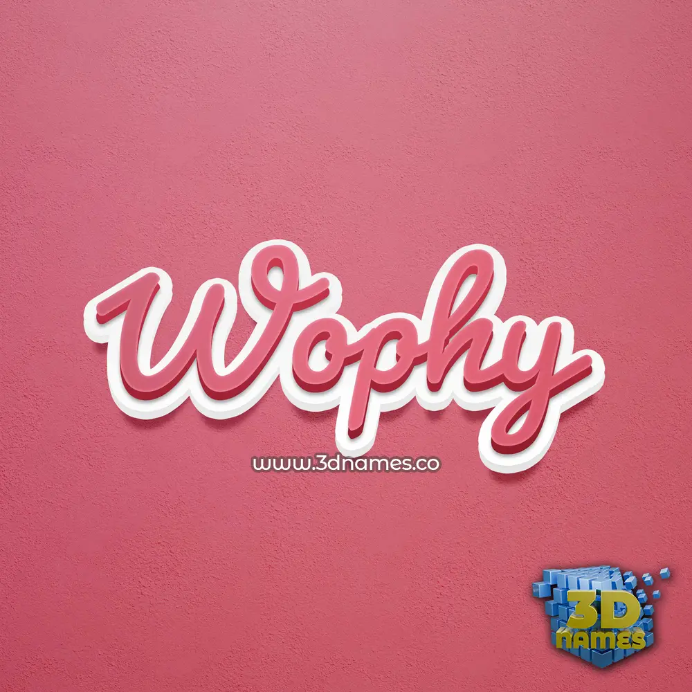 wophy in Red Scribble style - 3D name wallpaper wophy in Red Scribble style - 3D name wallpaper