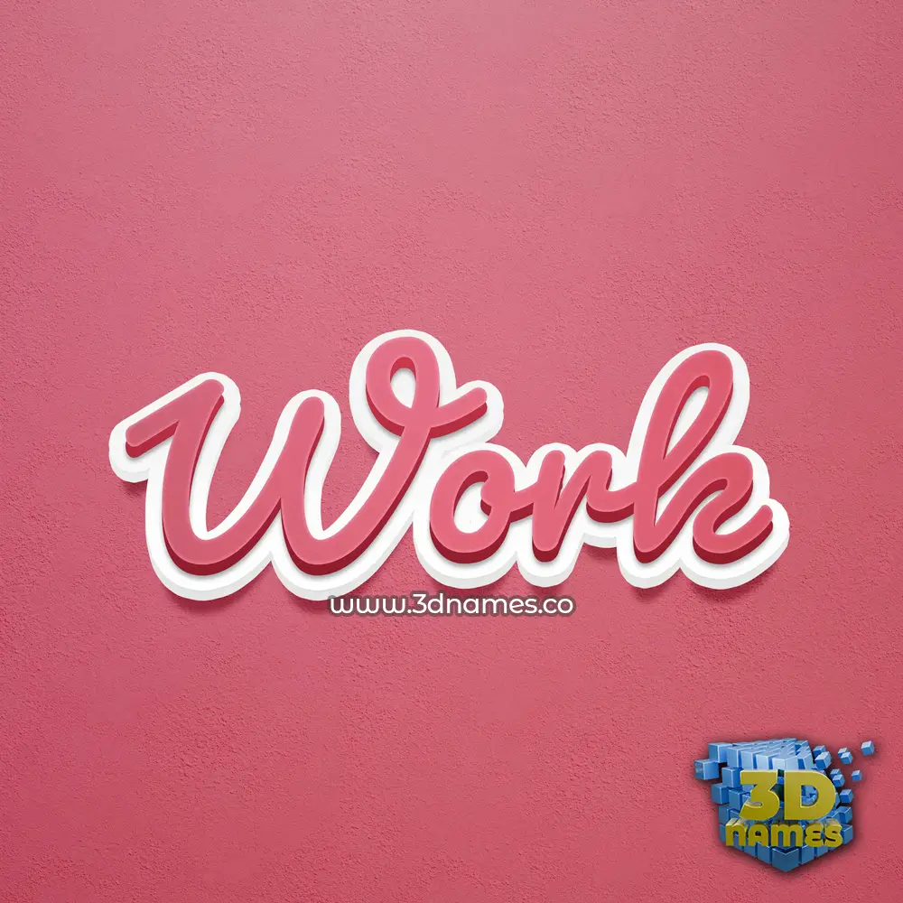 work in Red Scribble style - 3D name wallpaper work in Red Scribble style - 3D name wallpaper