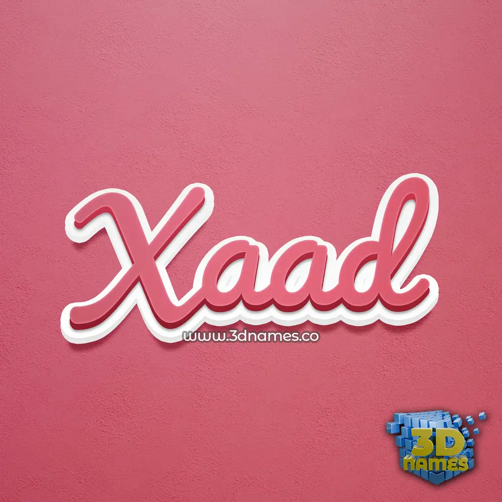 xaad in Red Scribble style - 3D name wallpaper xaad in Red Scribble style - 3D name wallpaper