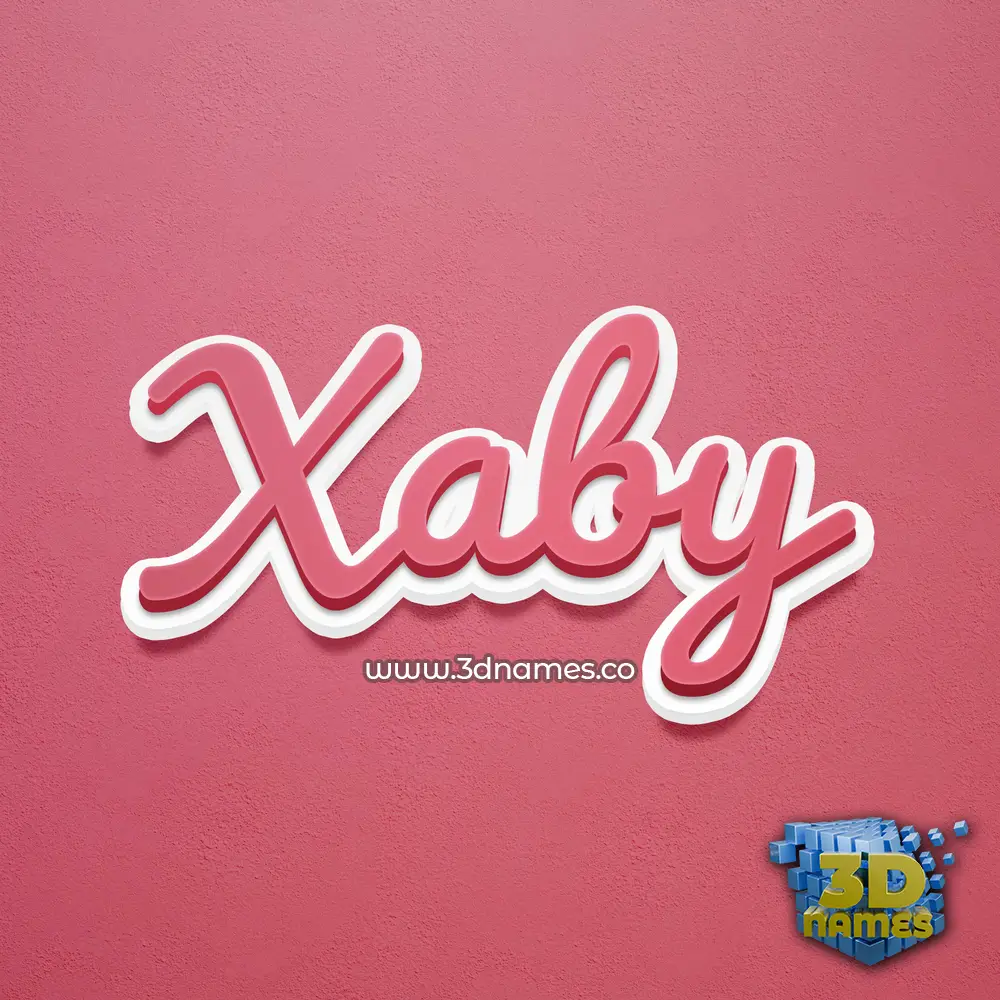 xaby in Red Scribble style - 3D name wallpaper xaby in Red Scribble style - 3D name wallpaper