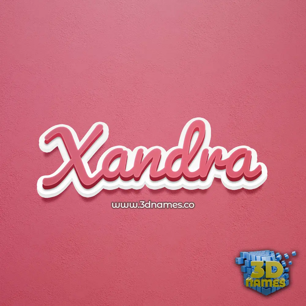 xandra in Red Scribble style - 3D name wallpaper xandra in Red Scribble style - 3D name wallpaper