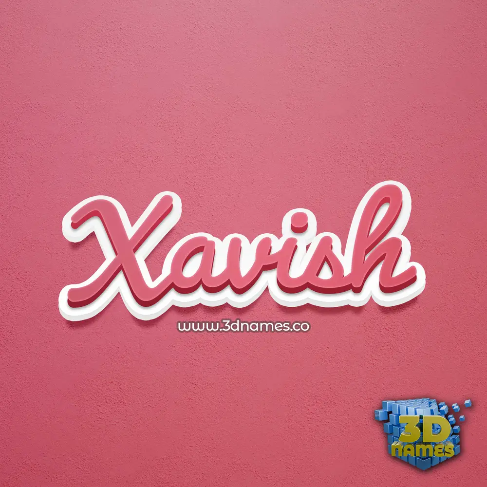 xavish in Red Scribble style - 3D name wallpaper xavish in Red Scribble style - 3D name wallpaper