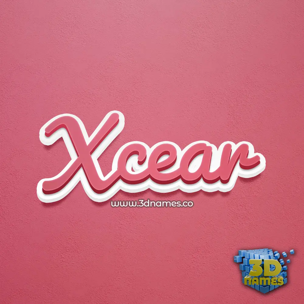 xcear in Red Scribble style - 3D name wallpaper xcear in Red Scribble style - 3D name wallpaper