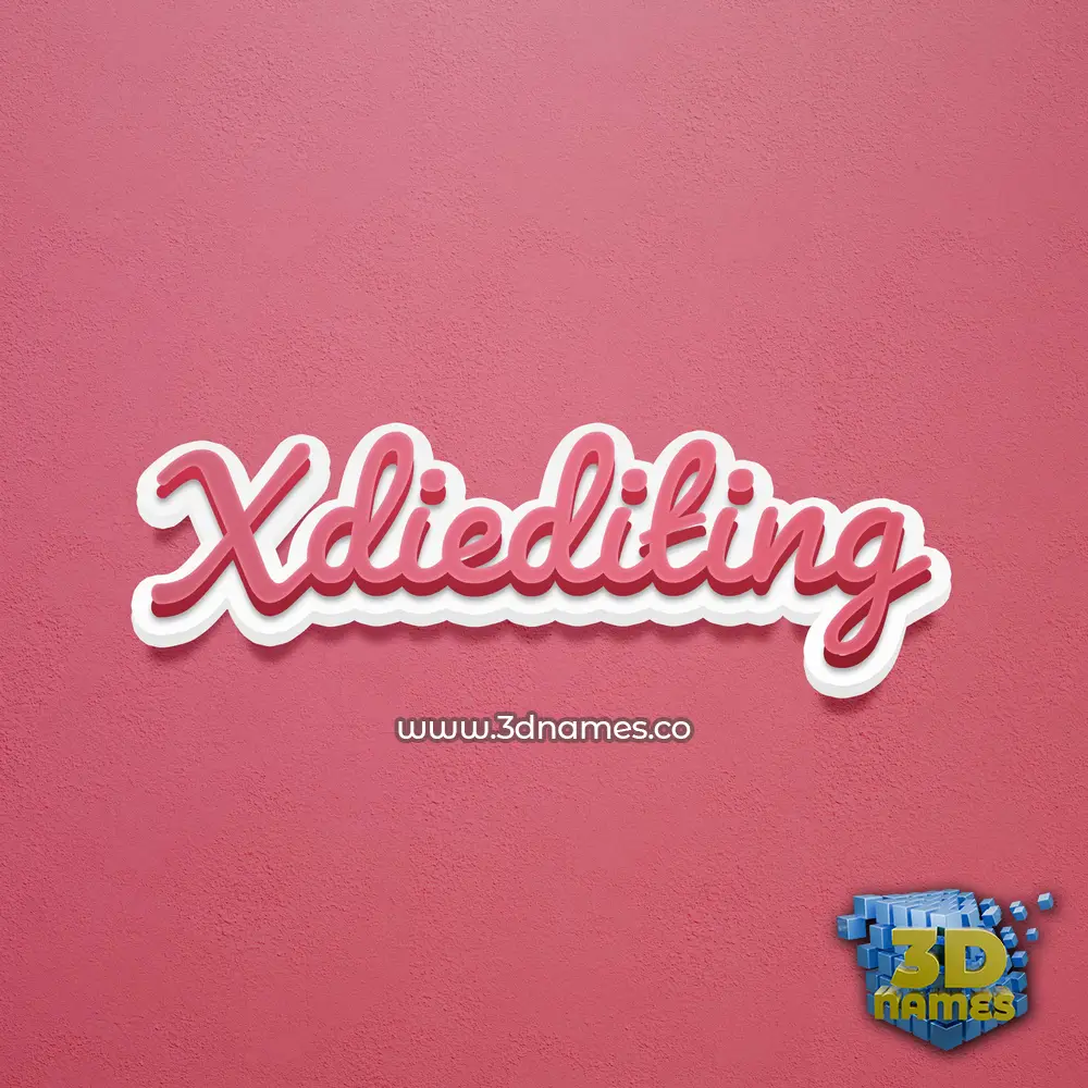 xdiediting in Red Scribble style - 3D name wallpaper xdiediting in Red Scribble style - 3D name wallpaper