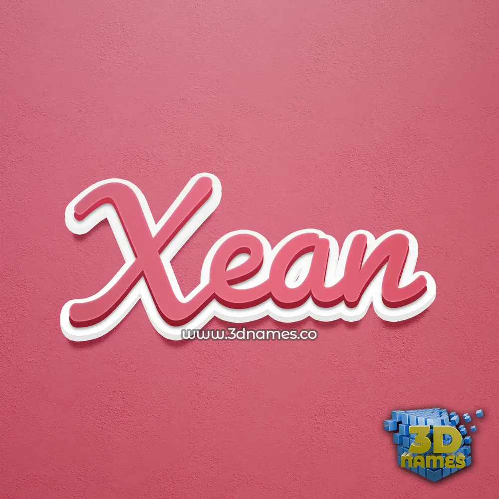 xean in Red Scribble style - 3D name wallpaper xean in Red Scribble style - 3D name wallpaper
