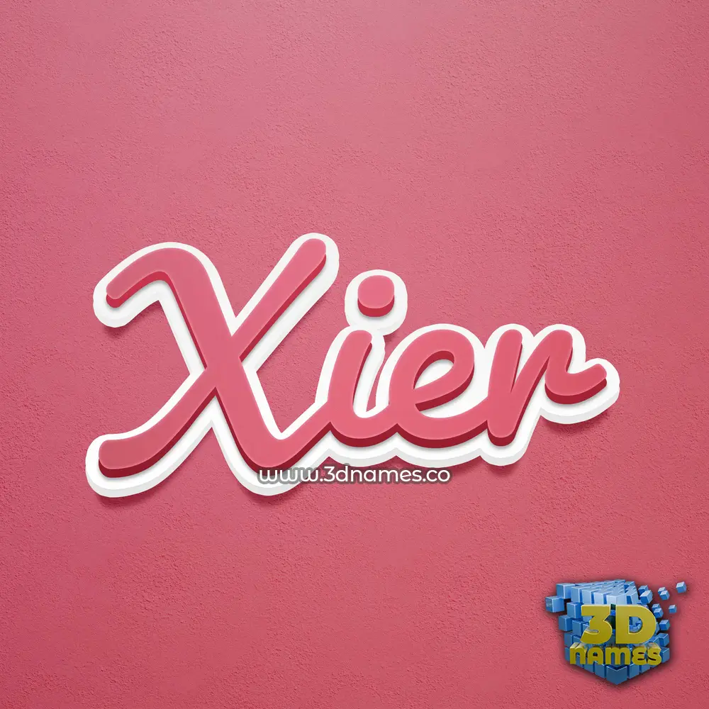 xier in Red Scribble style - 3D name wallpaper xier in Red Scribble style - 3D name wallpaper