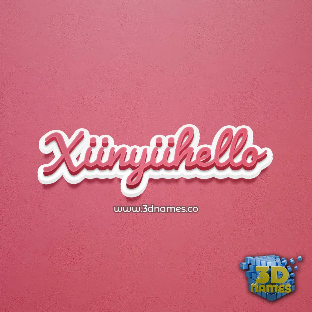xiinyiihello in Red Scribble style - 3D name wallpaper