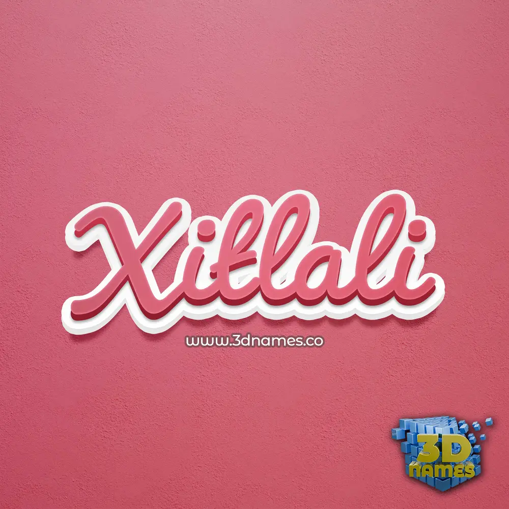 xitlali in Red Scribble style - 3D name wallpaper xitlali in Red Scribble style - 3D name wallpaper