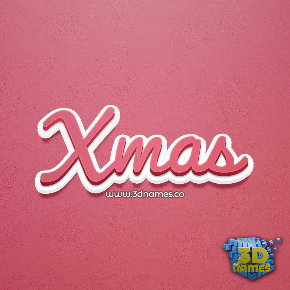 xmas in Red Scribble style - 3D name wallpaper xmas in Red Scribble style - 3D name wallpaper
