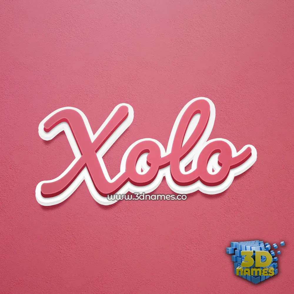 xolo in Red Scribble style - 3D name wallpaper
