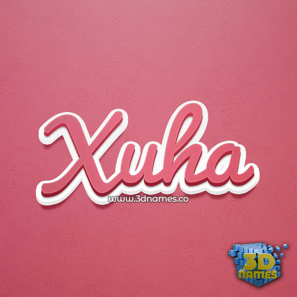 xuha in Red Scribble style - 3D name wallpaper xuha in Red Scribble style - 3D name wallpaper