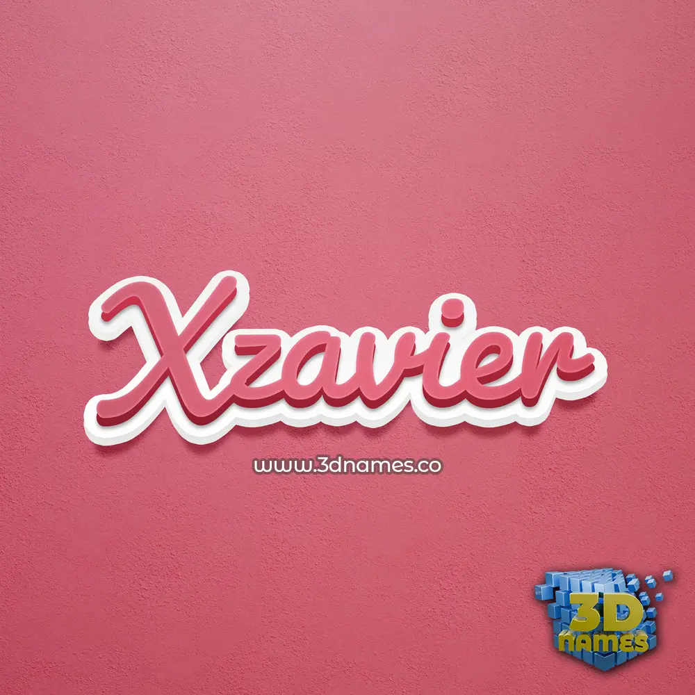 xzavier in Red Scribble style - 3D name wallpaper xzavier in Red Scribble style - 3D name wallpaper