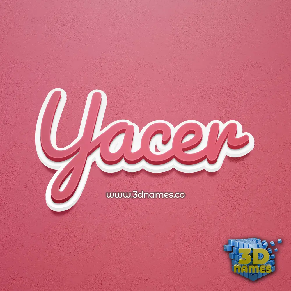 yacer in Red Scribble style - 3D name wallpaper yacer in Red Scribble style - 3D name wallpaper