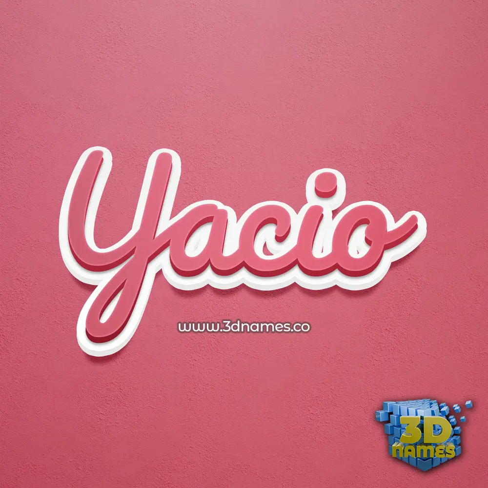 yacio in Red Scribble style - 3D name wallpaper