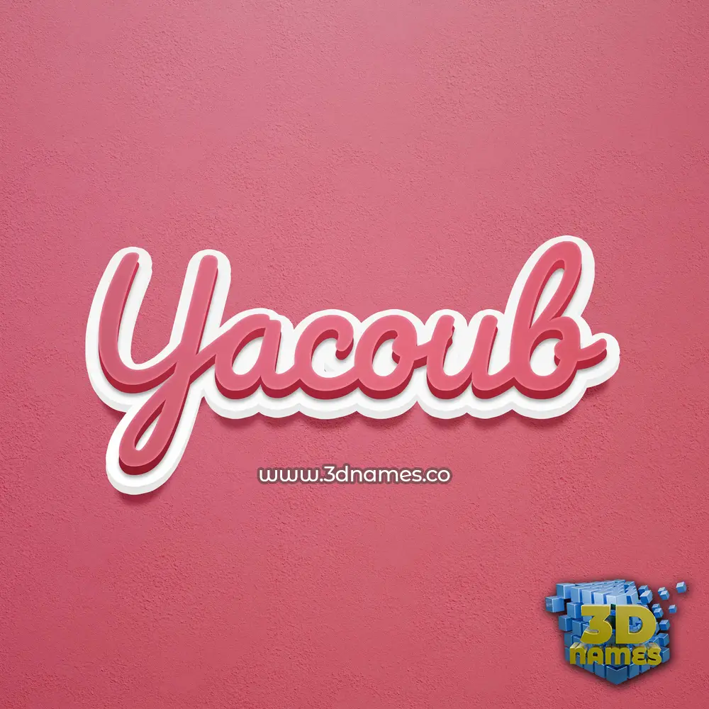 yacoub in Red Scribble style - 3D name wallpaper yacoub in Red Scribble style - 3D name wallpaper