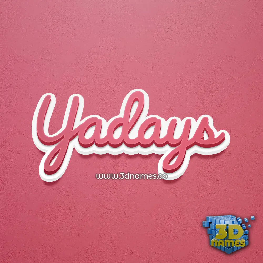 yadays in Red Scribble style - 3D name wallpaper yadays in Red Scribble style - 3D name wallpaper