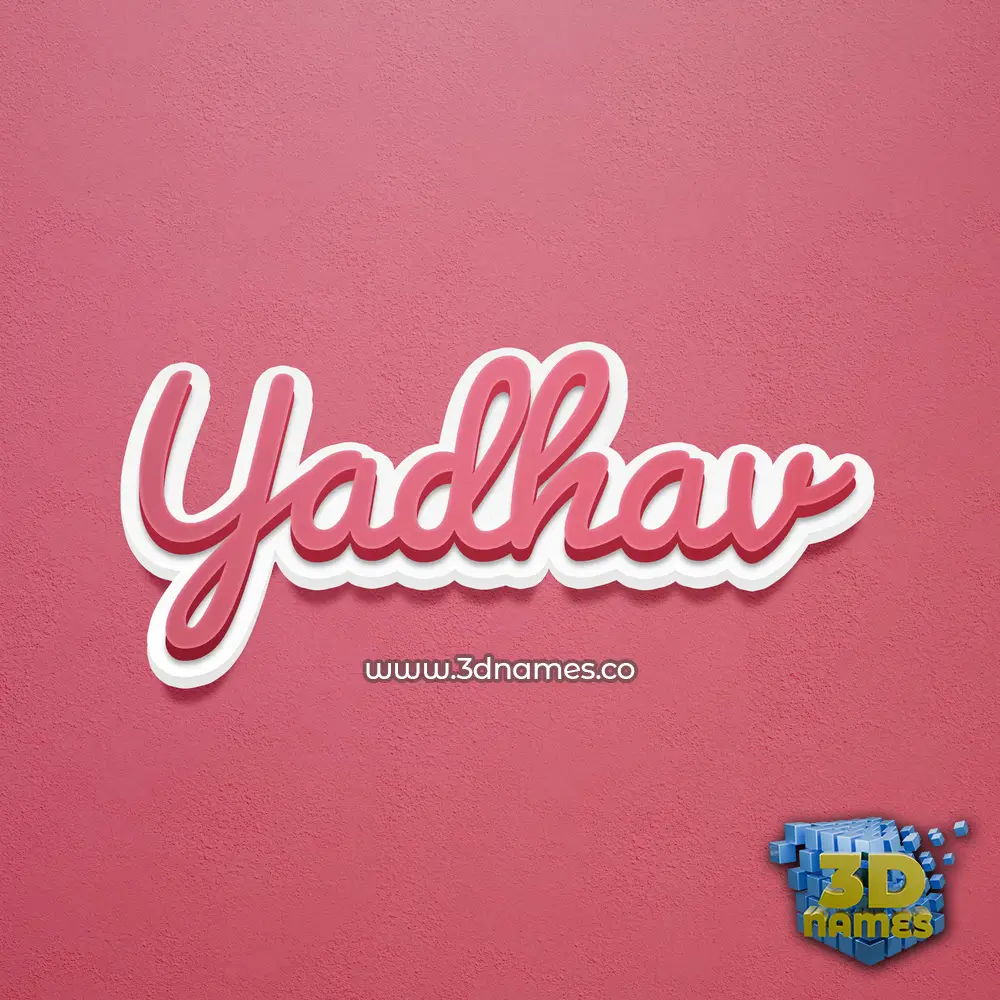 yadhav in Red Scribble style - 3D name wallpaper yadhav in Red Scribble style - 3D name wallpaper