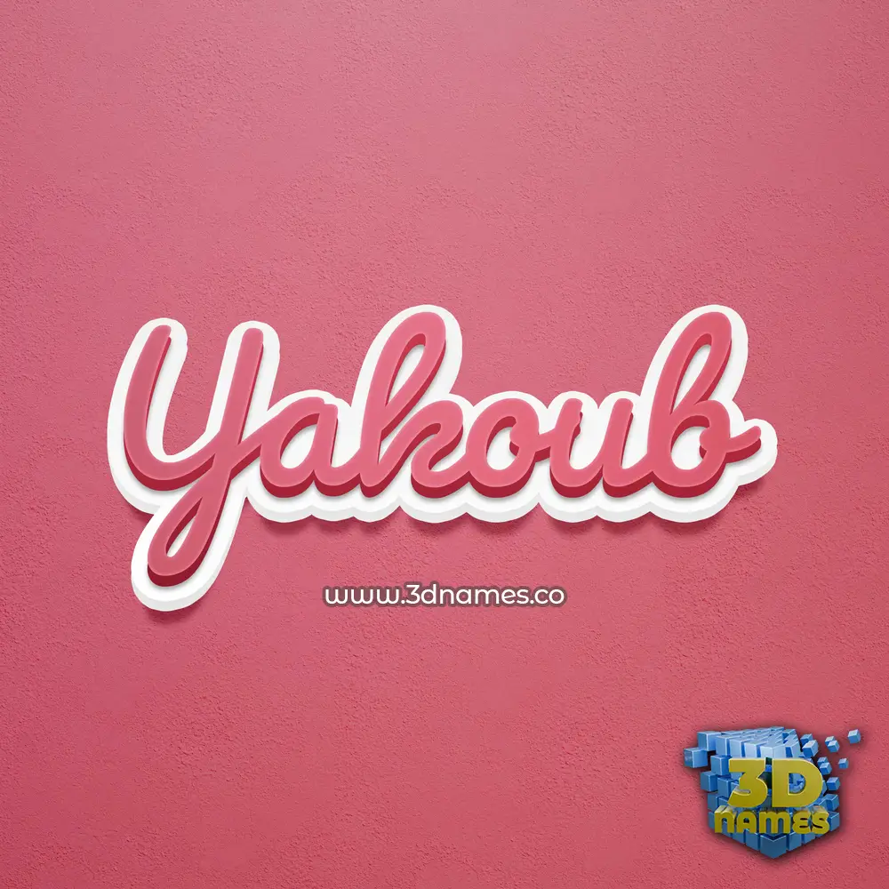yakoub in Red Scribble style - 3D name wallpaper yakoub in Red Scribble style - 3D name wallpaper