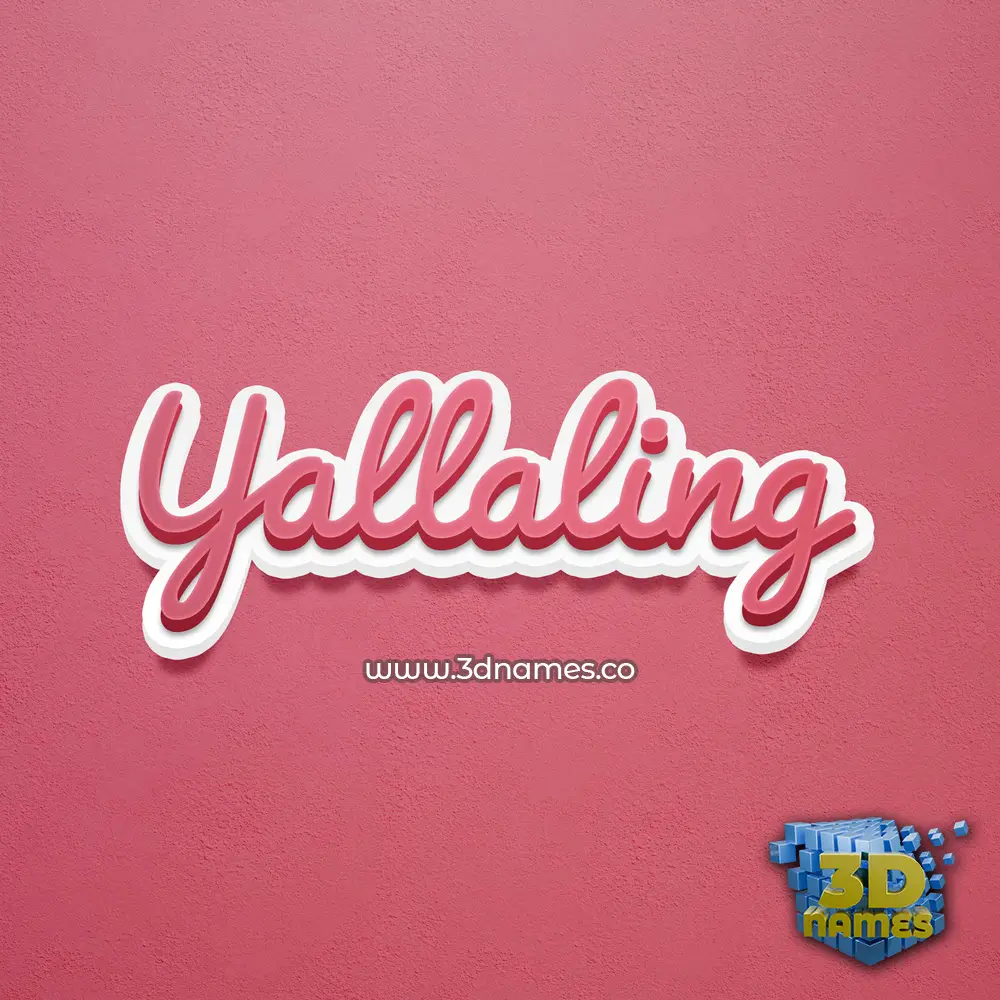 yallaling in Red Scribble style - 3D name wallpaper yallaling in Red Scribble style - 3D name wallpaper