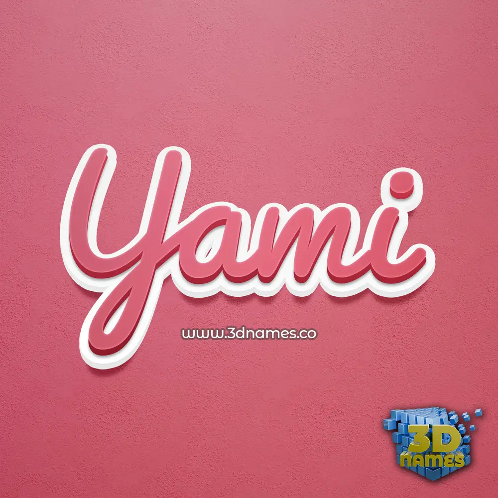 yami in Red Scribble style - 3D name wallpaper