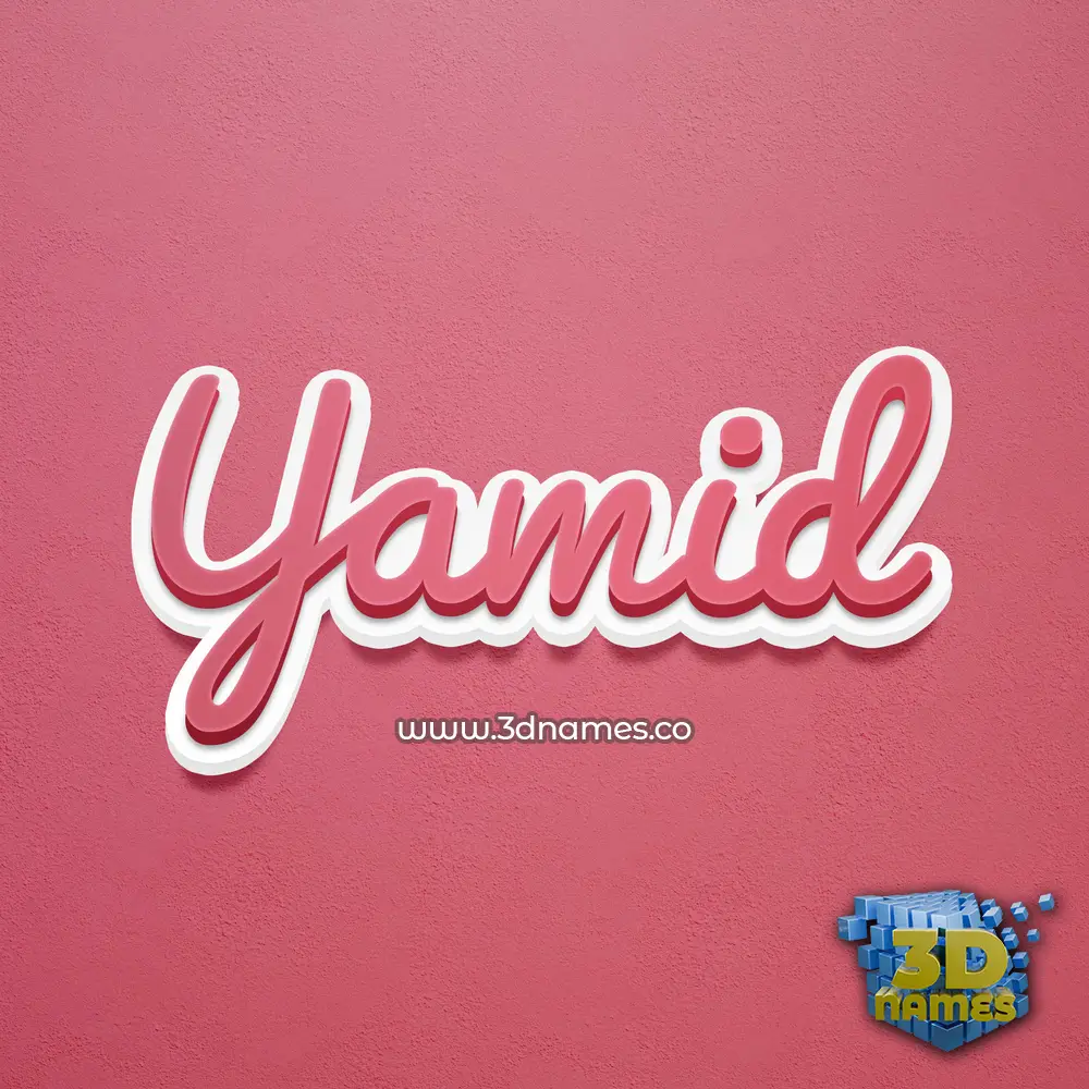 yamid in Red Scribble style - 3D name wallpaper yamid in Red Scribble style - 3D name wallpaper